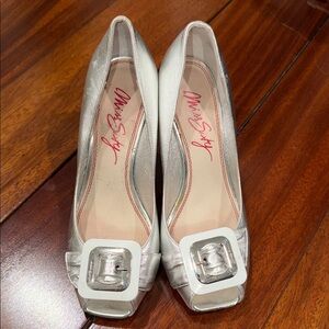 Miss Sixty Metallic Silver Heels with Buckle